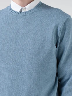 BEAMS PLUS - 7 Gauge Lilyan Crew Neck Knit in Sax