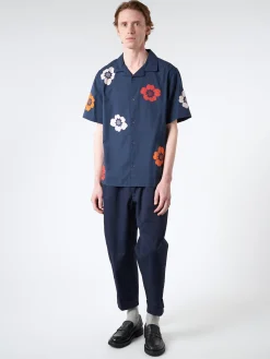 BEAMS PLUS - 2 Pleat Chino in Navy