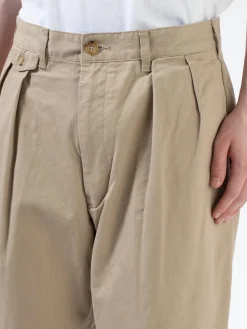 BEAMS PLUS - 2 Pleat Chino in Khaki
