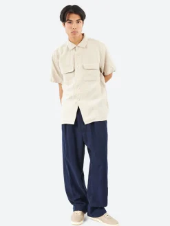 BEAMS PLUS - 2 Pleat Relax Trousers in Navy