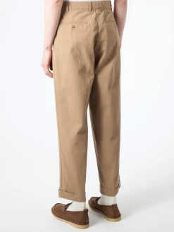 BEAMS PLUS - 2 Pleat Trousers in Khaki