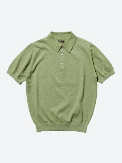 BEAMS PLUS - Boucle Knit Polo in Green