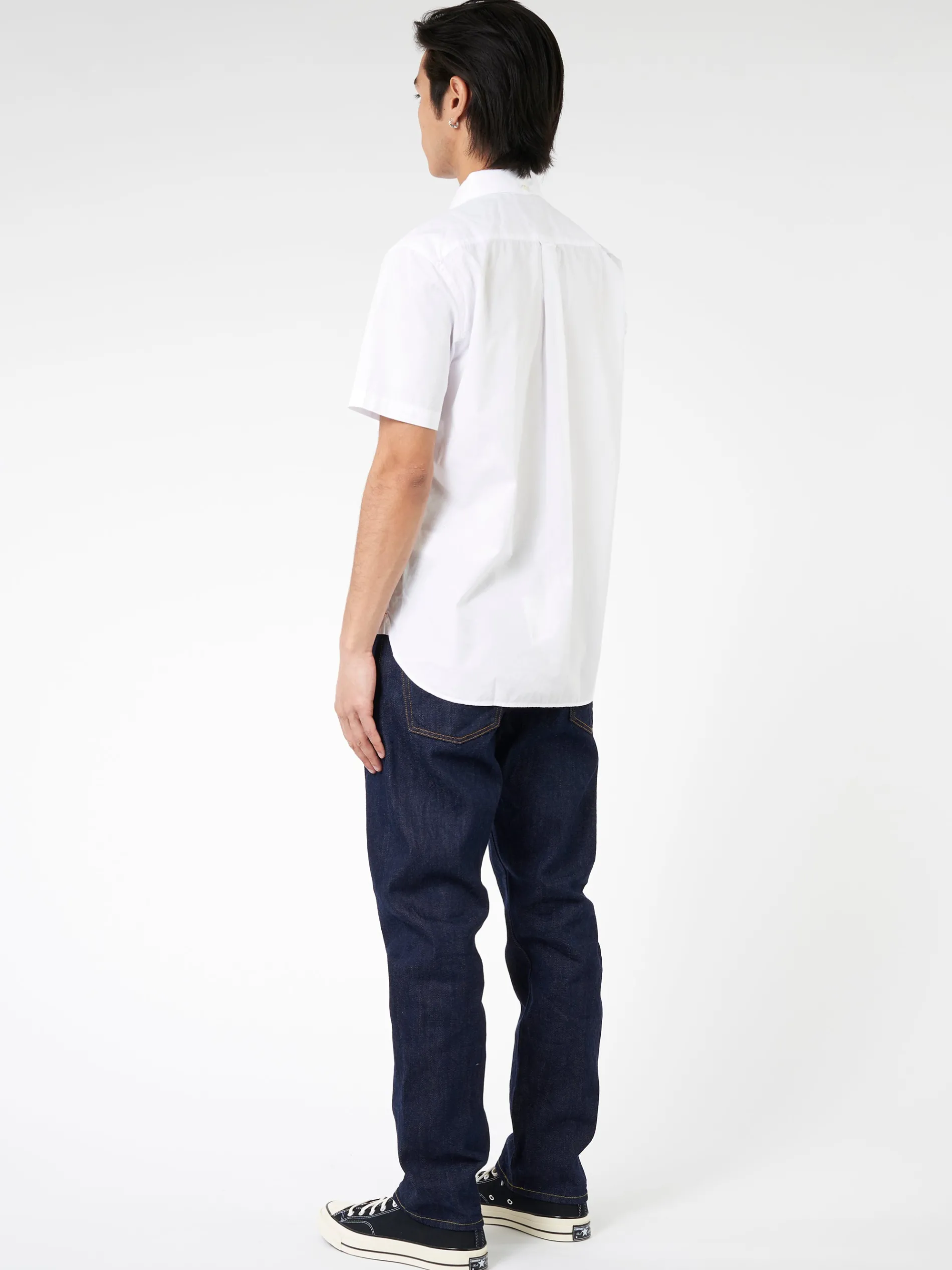 BEAMS PLUS - Color Broad Short Sleeve Button Down Shirt in White