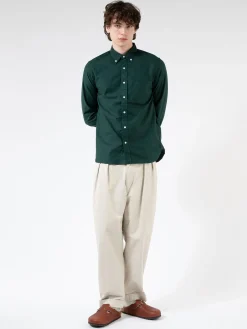 BEAMS PLUS - Colour Oxford Button Down Shirt in Green