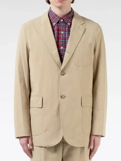 BEAMS PLUS - Comfort Cross Travel 3 Button Jacket in Beige