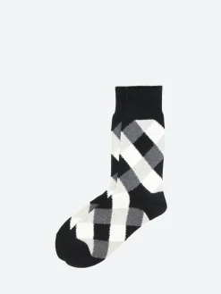 BEAMS PLUS - Diamond Pattern Socks in Black