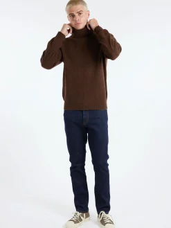 BEAMS PLUS - 9g Wool Turtleneck in Brown