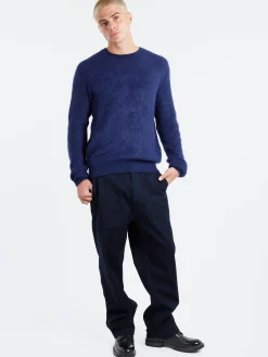 BEAMS PLUS - Garter Stitch Sweater in Navy