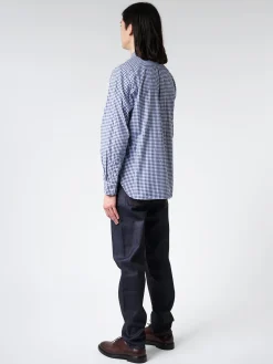 BEAMS PLUS - Gingham Check Button Down Shirt in Navy