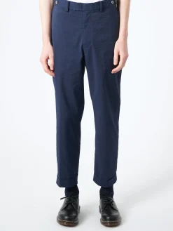 BEAMS PLUS - Ivy Seersucker Trousers in Navy Solid