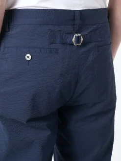 BEAMS PLUS - Ivy Seersucker Trousers in Navy Solid