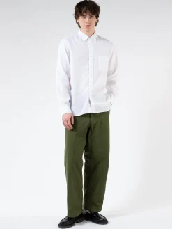 BEAMS PLUS - Linen Coolmax Button-Down Shirt in White