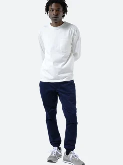BEAMS PLUS - Long Sleeve Pocket Tee in White