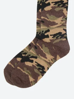 Beams Plus - Melange Camo Socks in Olive