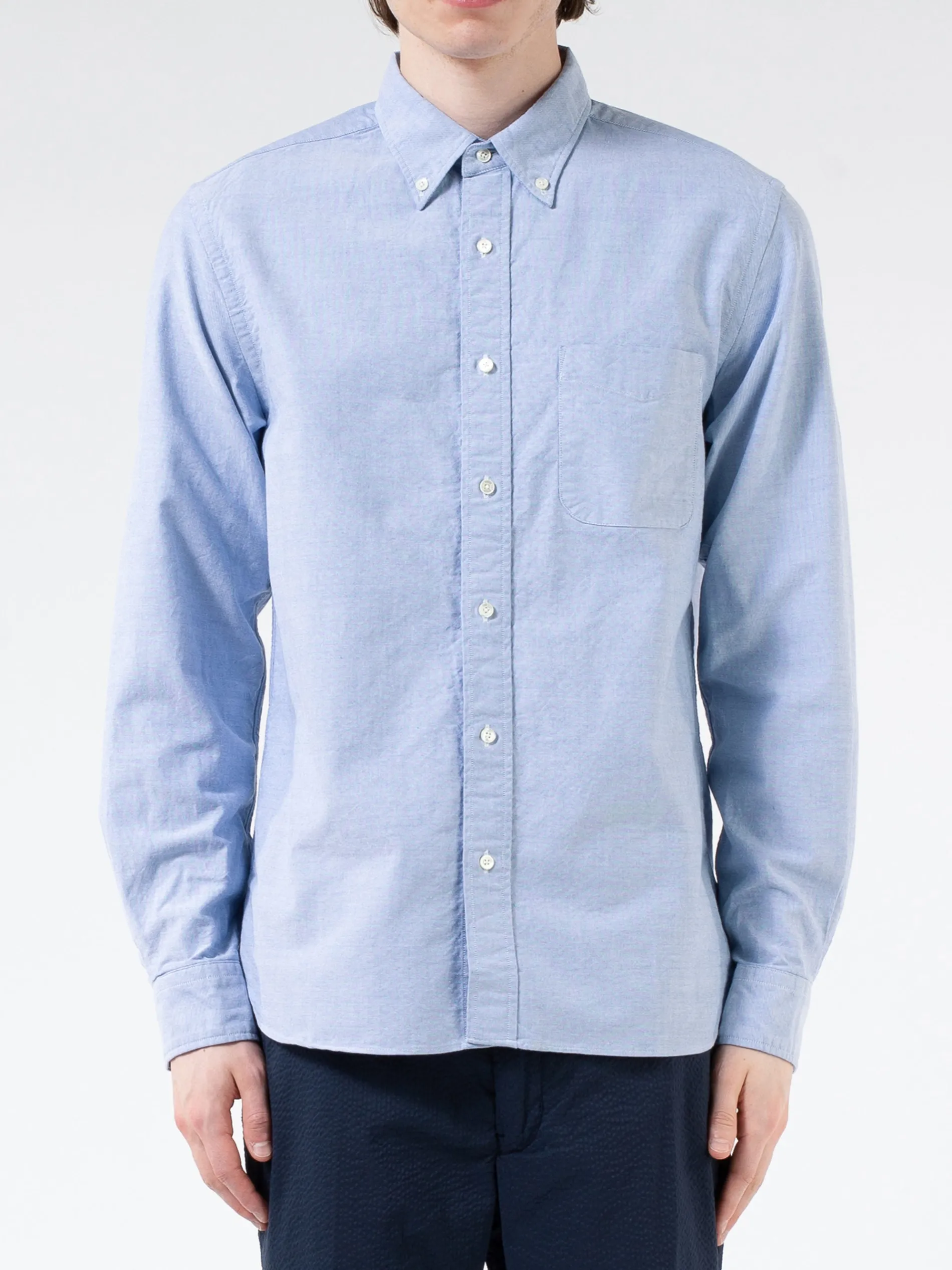 BEAMS PLUS - Oxford Button-Down Shirt in Blue