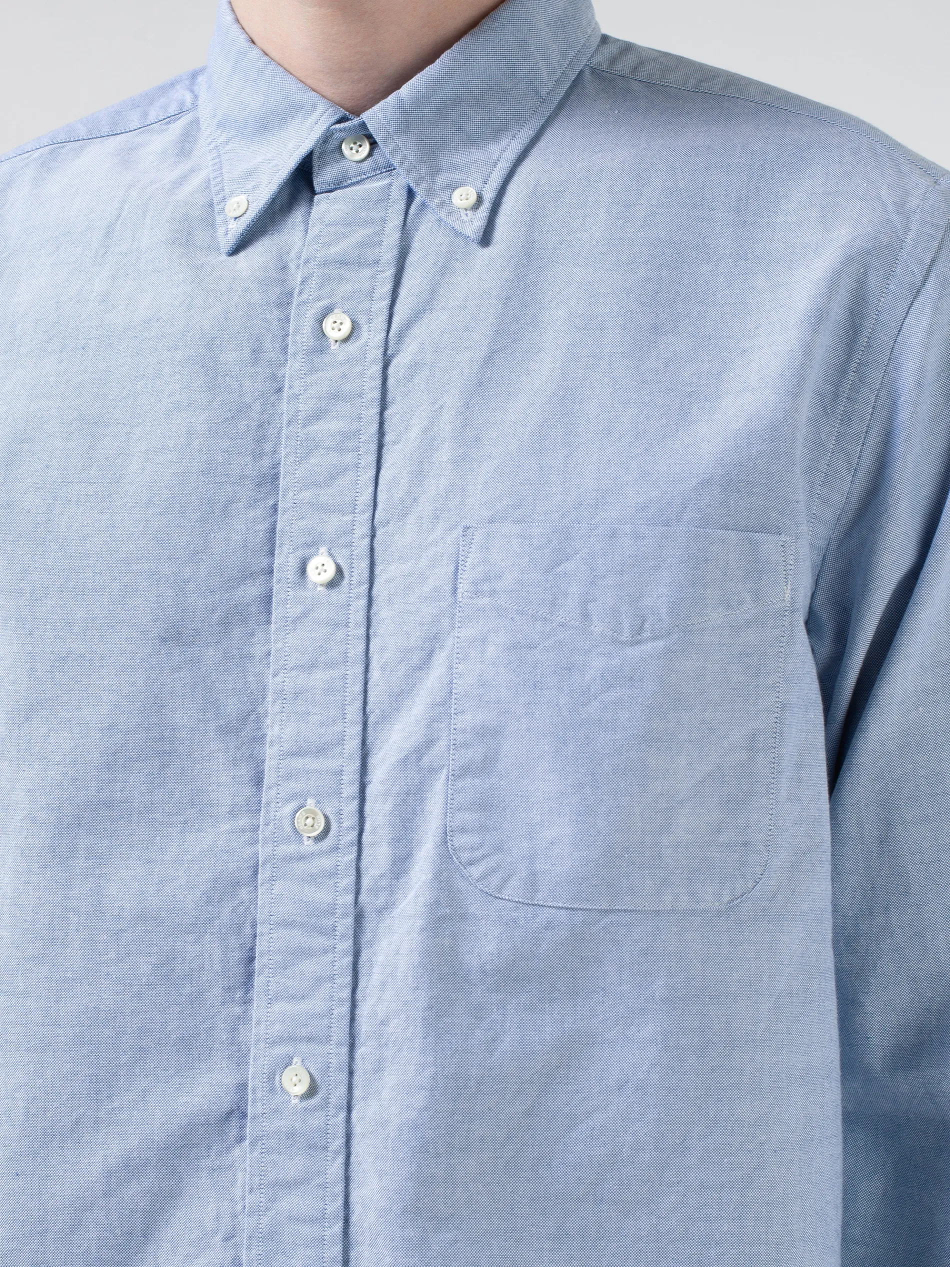 BEAMS PLUS - Oxford Button-Down Shirt in Blue