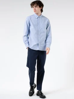 BEAMS PLUS - Oxford Button-Down Shirt in Blue