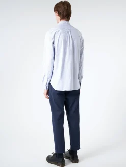 BEAMS PLUS - Oxford Candy Stripe Button Down in Blue