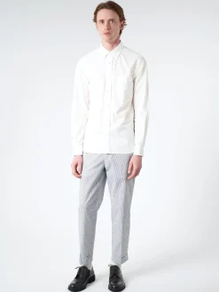 BEAMS PLUS - Peruvian Pima Button Down Shirt in White