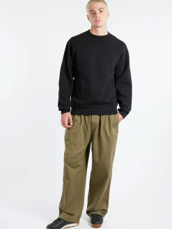 BEAMS PLUS - Raised Back Crewneck Sweatshirt in Black