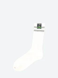 BEAMS PLUS - Schoolboy Socks in White/Grey