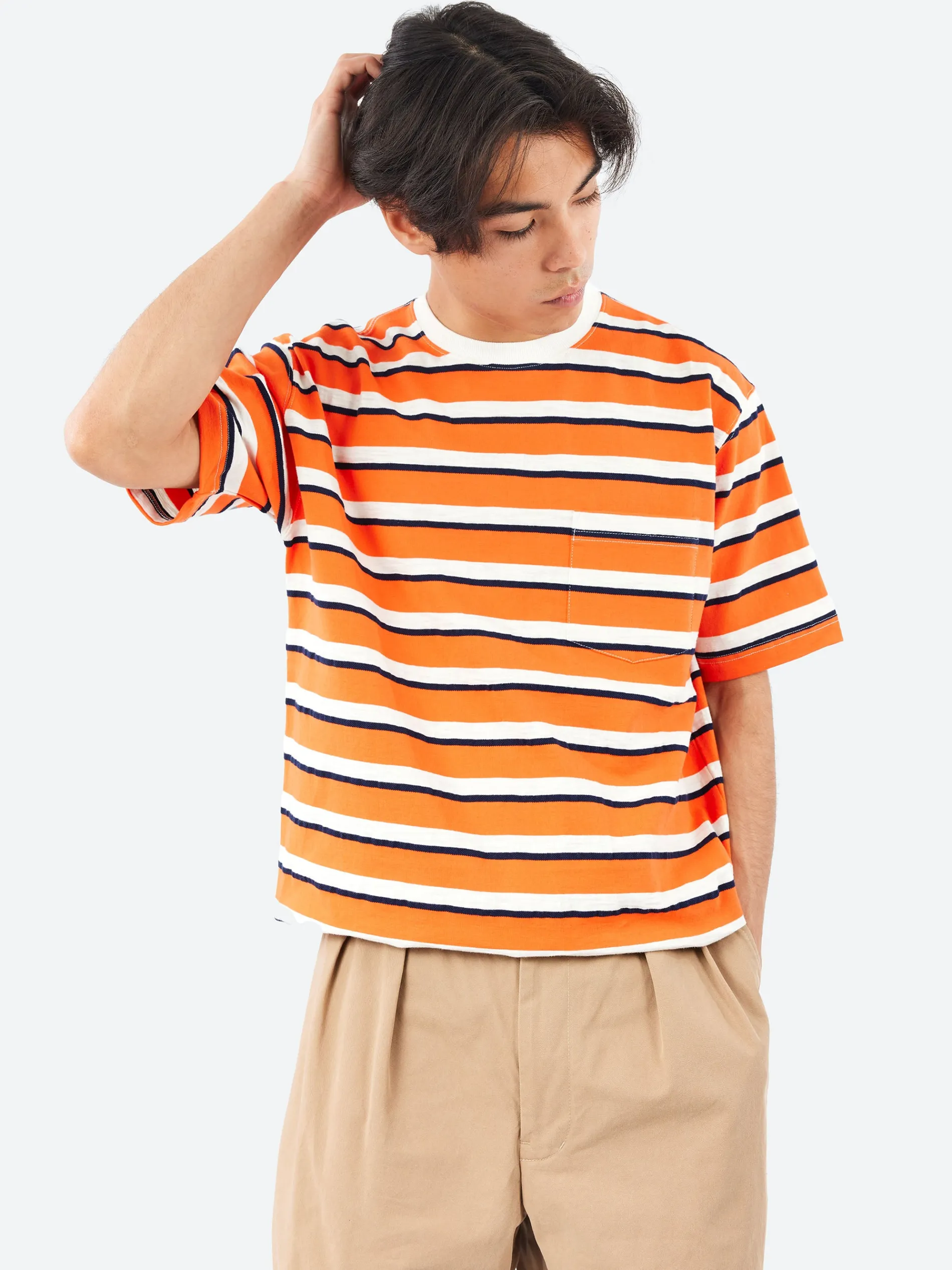 BEAMS PLUS - Sperry Pocket Tee in Orange