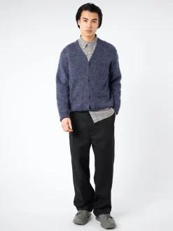BEAMS PLUS - Stretch Mohair Cardigan in Navy