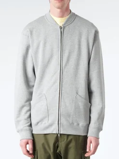 BEAMS PLUS - Sweat Zip Crew in Grey