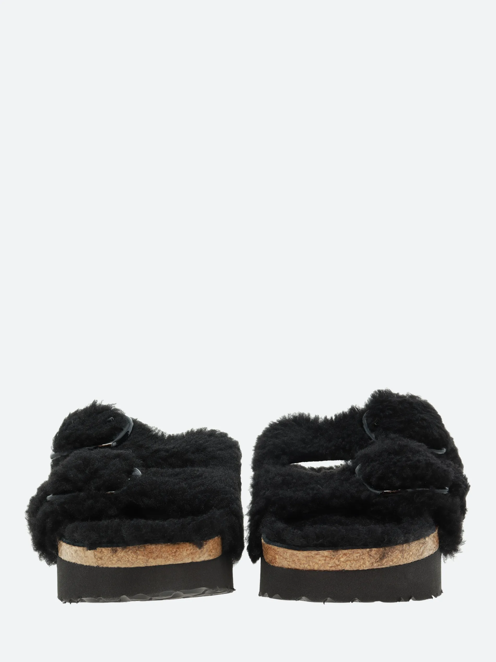 Birkenstock - Arizona Big Buckle Shearling in Black Teddy