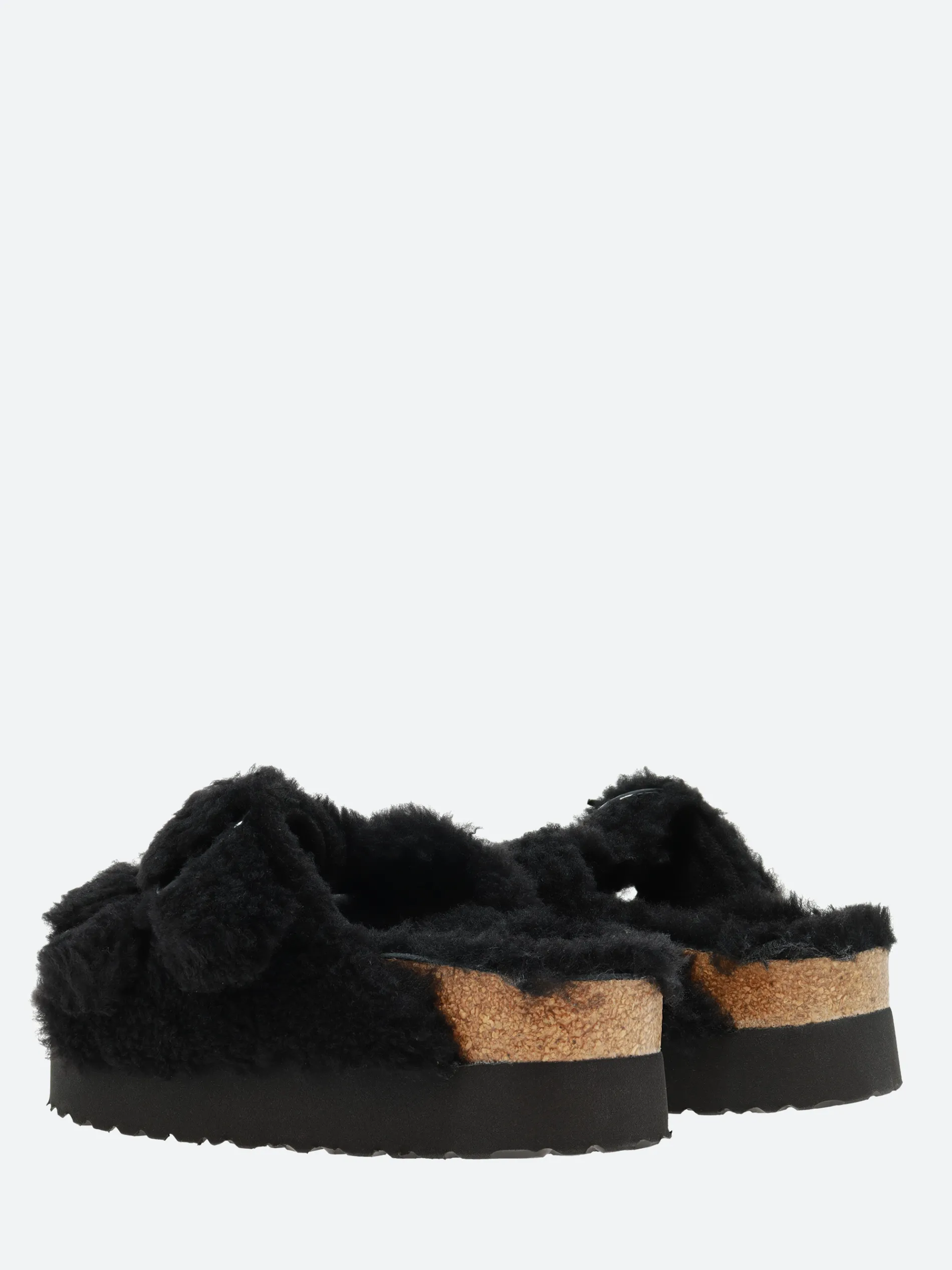 Birkenstock - Arizona Big Buckle Shearling in Black Teddy