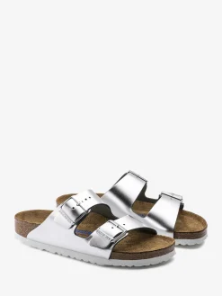 Birkenstock - Arizona Soft Narrow in Metallic Silver