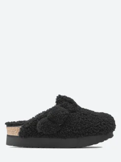 Birkenstock - Boston Big Buckle in Black Teddy