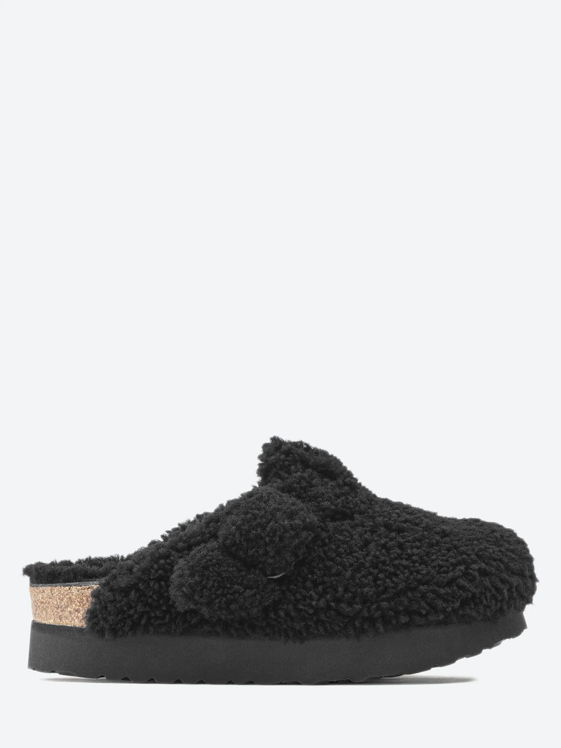 Birkenstock - Boston Big Buckle in Black Teddy