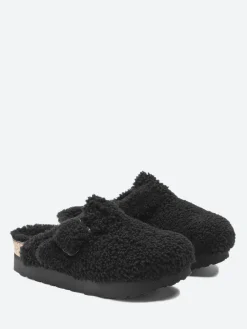 Birkenstock - Boston Big Buckle in Black Teddy