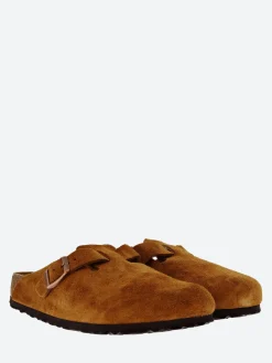 Birkenstock - Boston Soft Footbed in Mink Suede