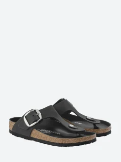 Birkenstock - Gizeh Big Buckle (Oiled Leather) in Black Leather