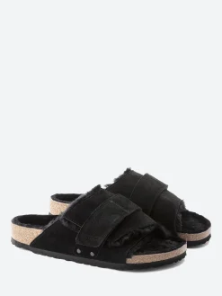 Birkenstock - Kyoto Shearling Narrow in Black Suede