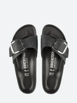 Birkenstock - Madrid Big Buckle Narrow (Oiled Leather) in Black