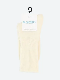 Bleuforet - Alpaca Wool Socks in Off White