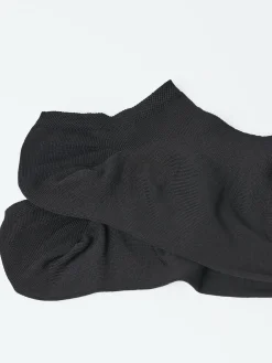 Bleuforêt - Mercerized Cotton Low-Cut Socks in Black