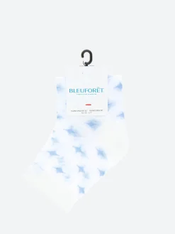 Bleuforêt - Short Sheer Retro Socks in White and Violet