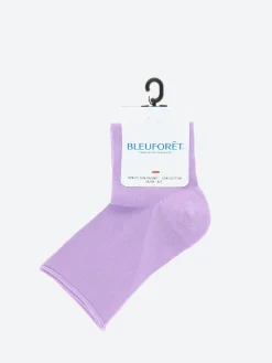 Bleuforêt - Velvet Ankle Sock in Deep Crocus