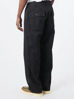 Blue Blue Japan - Cotton Tencel Twill Fatigue Pants in Black