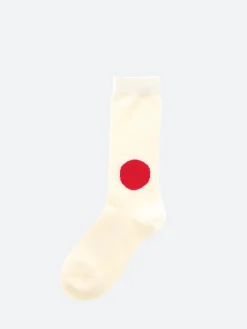 Blue Blue Japan - Japan Flag Sock in Natural
