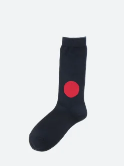 Blue Blue Japan - Japan Flag Sock in Navy