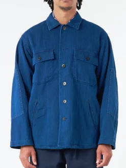 Blue Blue Japan - Kasezome Sashiko Utility Shirt in Indigo