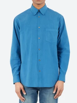 Blue Blue Japan - Organic Cotton Regular Collar Shirt in Indigo