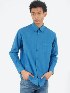 Blue Blue Japan - Organic Cotton Regular Collar Shirt in Indigo