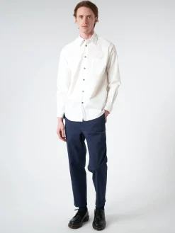 Blue Blue Japan - Organic Cotton Regular Color Shirt in White