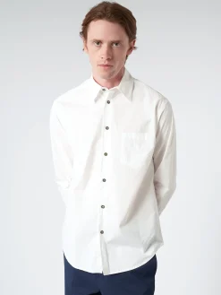 Blue Blue Japan - Organic Cotton Regular Color Shirt in White